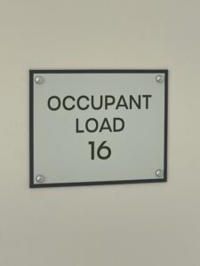 Occupant Load Sign