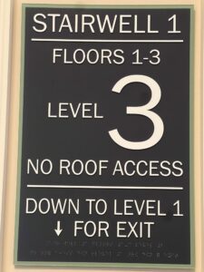 Drift Stairwell ID Sign